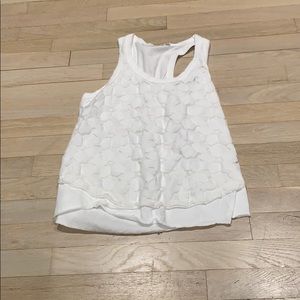 White racerback tank top